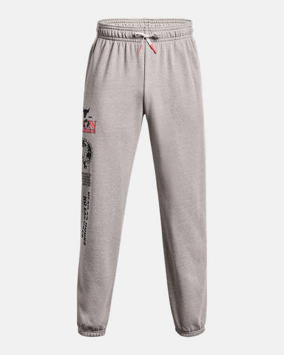 Men's Project Rock Heavyweight Terry Pants in Gray image number 4